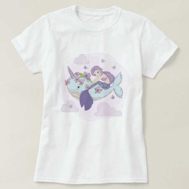 T-shirt de la sirène (Design devant)