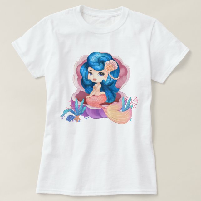 T-shirt de la sirène (Design devant)