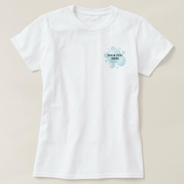 T-shirt de la société de nettoyage avec logo bulle (Design devant)