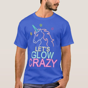 T-Shirt de la soirée licorne folle Let's Glow Craz