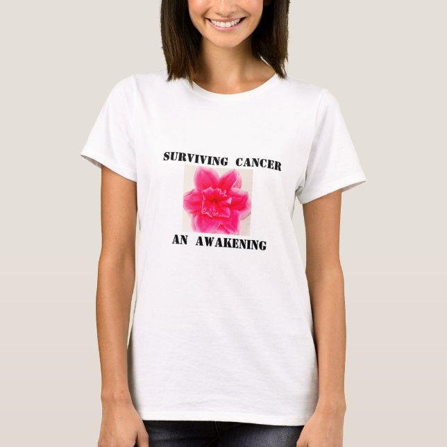 T-shirt de la survivante du cancer avec des mots d (Devant)