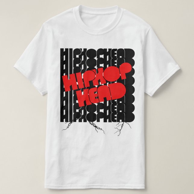 T-Shirt de la tête du Hiphop de la vieille école (Design devant)