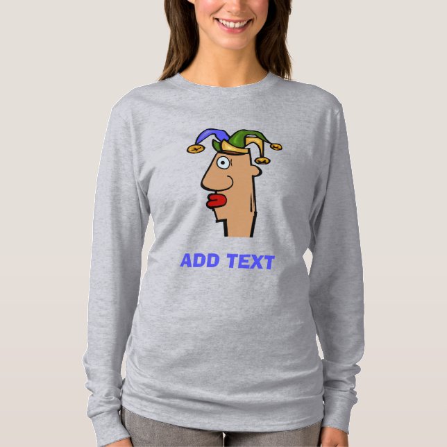 T-shirt de la tête Mardi Gras Jester (Devant)