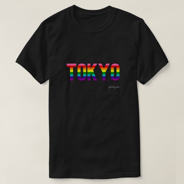 T-shirt de la Tokyo Pride | Drapeau arc-en-ciel gr (Design devant)