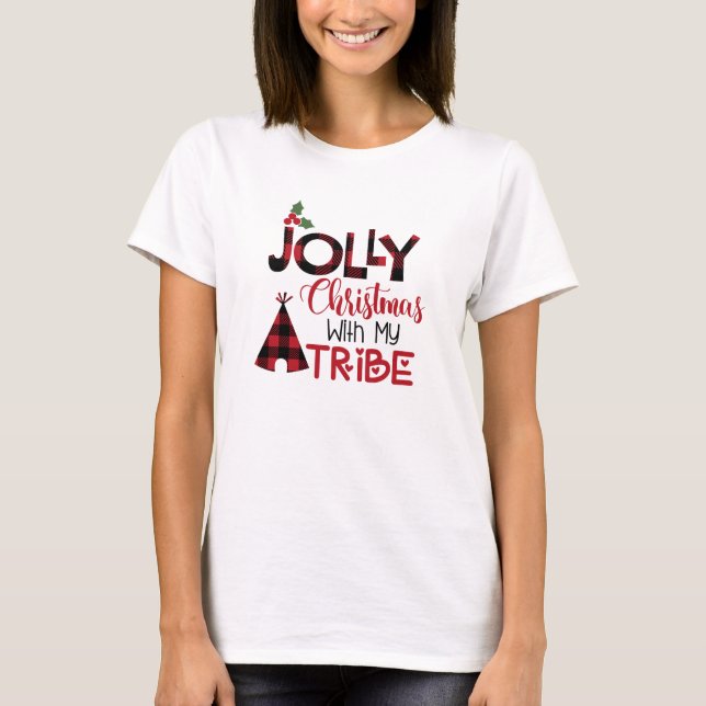 T-shirt de la tribu de Noël Jolly pour femmes (Devant)