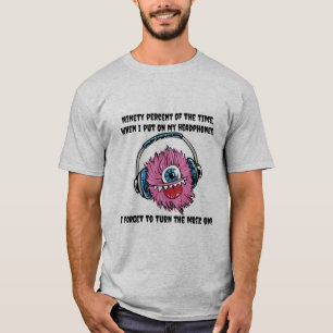 T-shirt de la typographie du monstre de casque