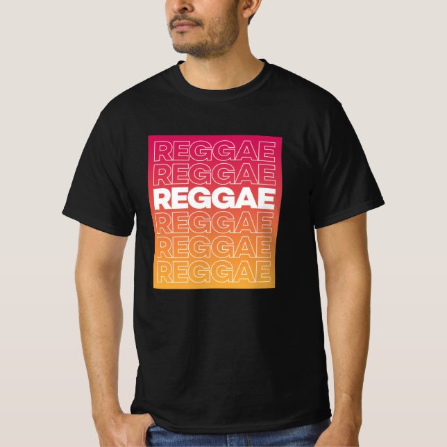 T-shirt de la typographie du reggae (Devant)