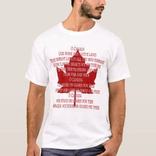 T-shirt de la valeur de l'hymne du Canada Souvenir