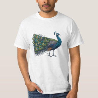 T-shirt de la valeur de l'oiseau de paon