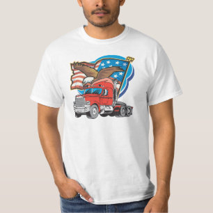 T-shirt de la valeur des hommes de camionnage