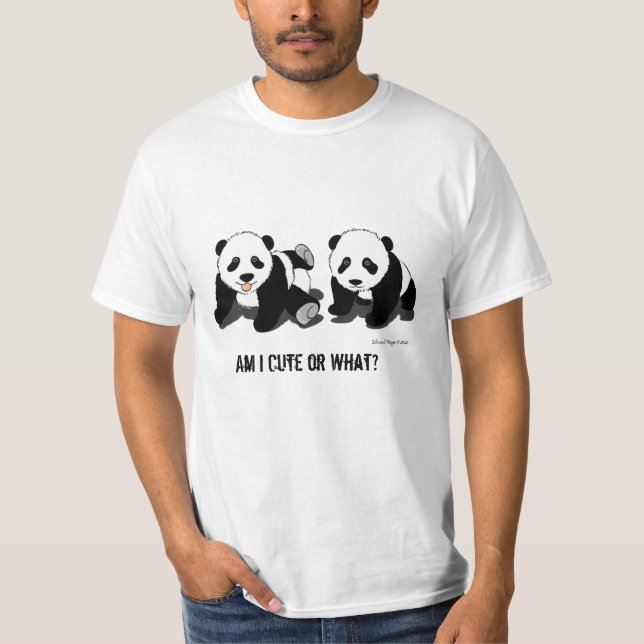 T-shirt de la valeur des hommes d'ours panda (Devant)