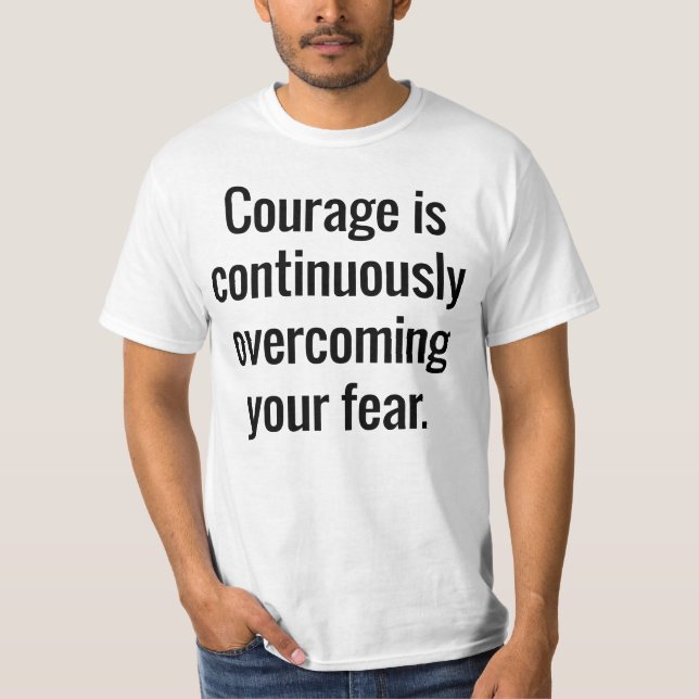 T-shirt de la valeur du Courage Homme (Devant)