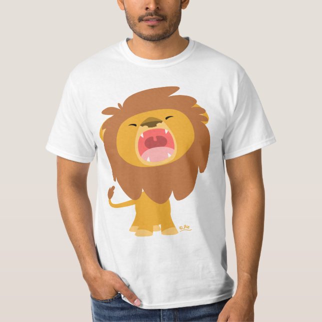 T-shirt de la valeur du dessin au lion très puissa (Devant)