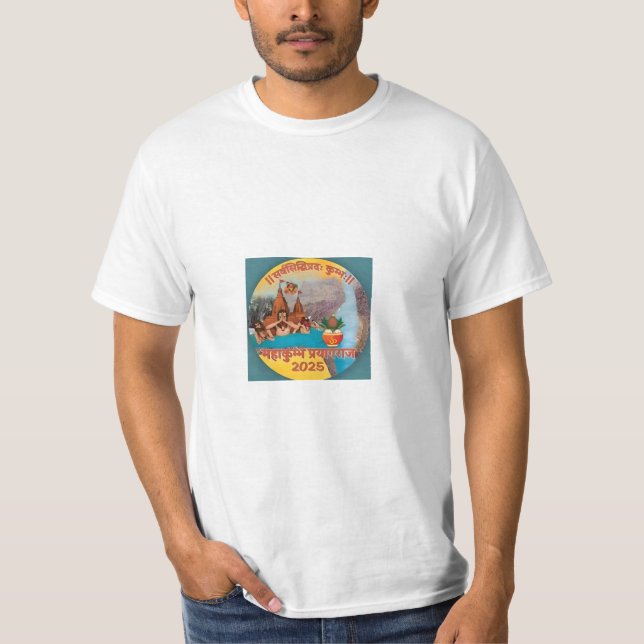 T-shirt de la valeur masculine - Prayagraj Mahakum (Devant)