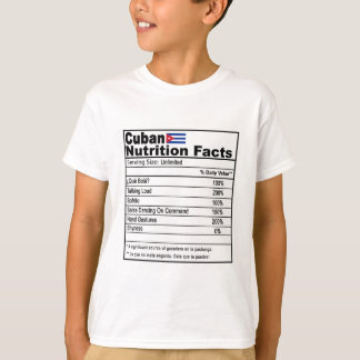 T-shirt de la valeur nutritive cubaine amusante po