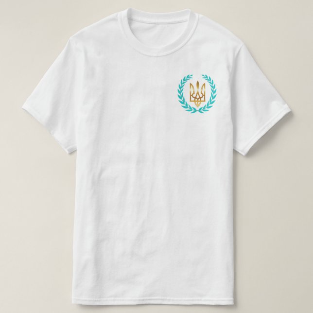 T-shirt de la victoire ukrainienne avec couronne d (Design devant)