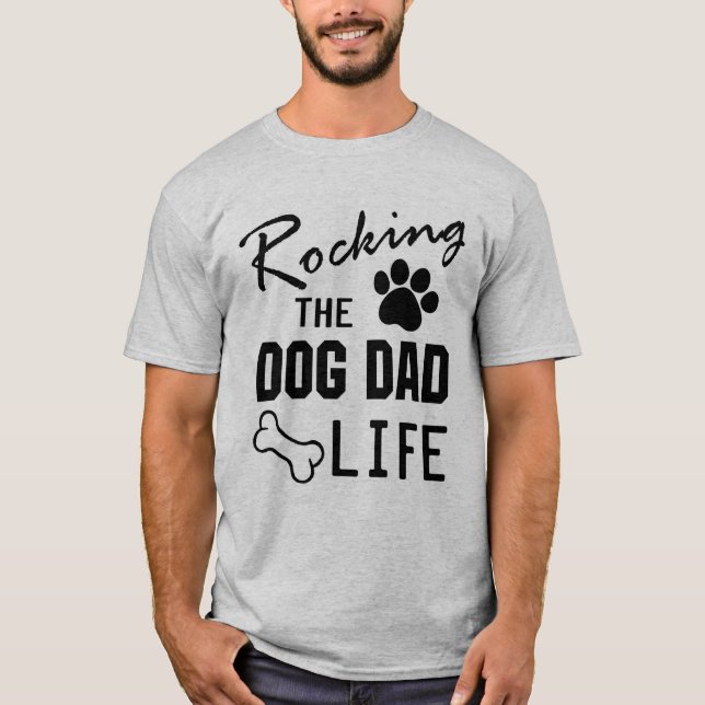 T-shirt de la vie de papa de chien de RockingThe (Devant)