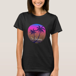 T-Shirt de la ville au coucher de soleil rétro