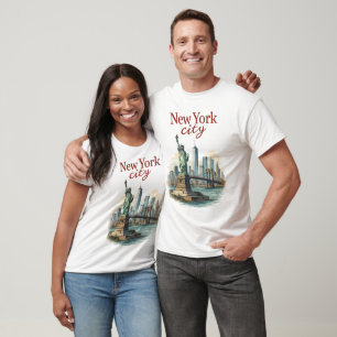 T-shirt de la ville de New York – Statue emblémati