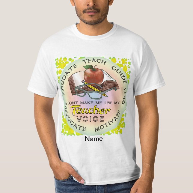 T-shirt de la voix de l'enseignant de l'école (Devant)
