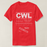 T-shirt de l'aéroport de Cardiff<br><div class="desc">Design présente des informations de navigation aérienne pour l'aéroport de Cardiff. Grand cadeau pour les pilotes,  les amateurs d'aviation et les voyageurs du monde entier.</div>