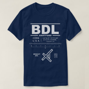 T-Shirt de l'aéroport international de Bradley (BD