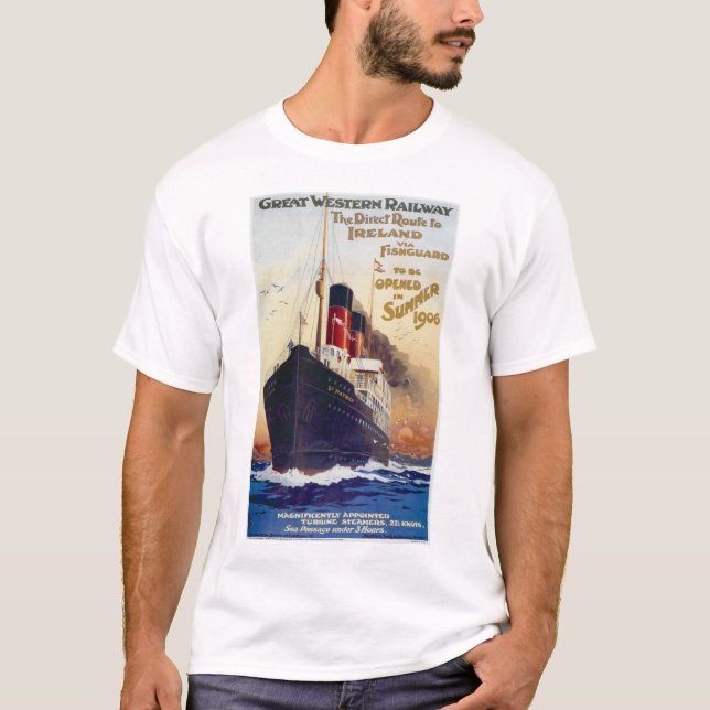 T-shirt de l'affiche d'adversion Vintage voyage (Devant)