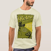 T-shirt de l'affiche de cinéma rétro