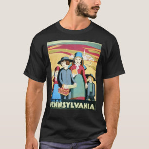 T-shirt de l'affiche de voyage Amish Pennsylvanie