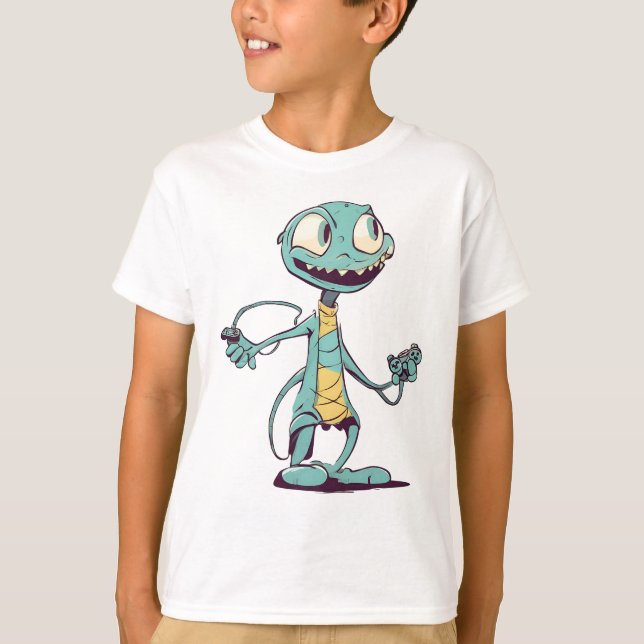 T-shirt de l'Alien Gamer Unisex (Devant)