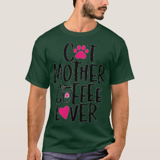 T-shirt de l'amant de café mère chat 1