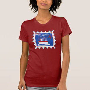 T-shirt de l'Amérique de joyeux anniversaire