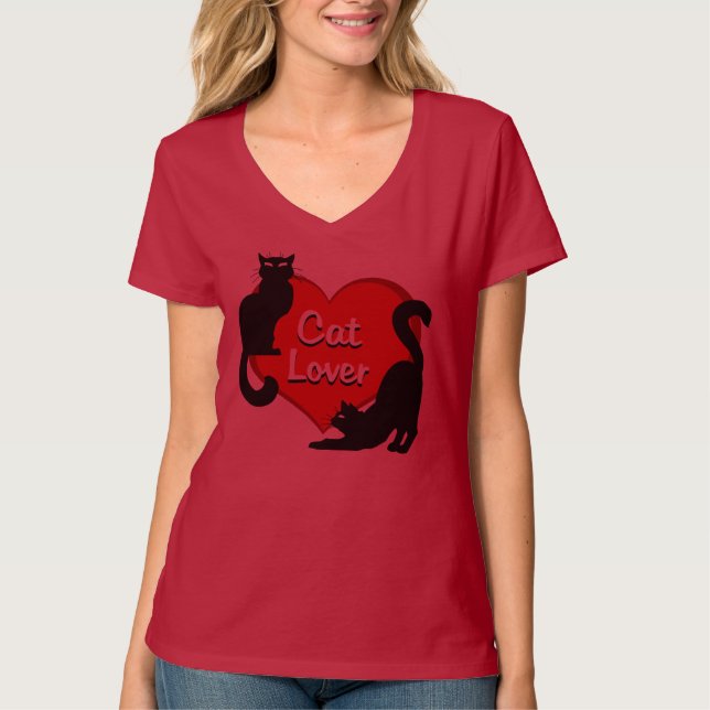 T-shirt de l'amoureux des chats des femmes plus la (Devant)