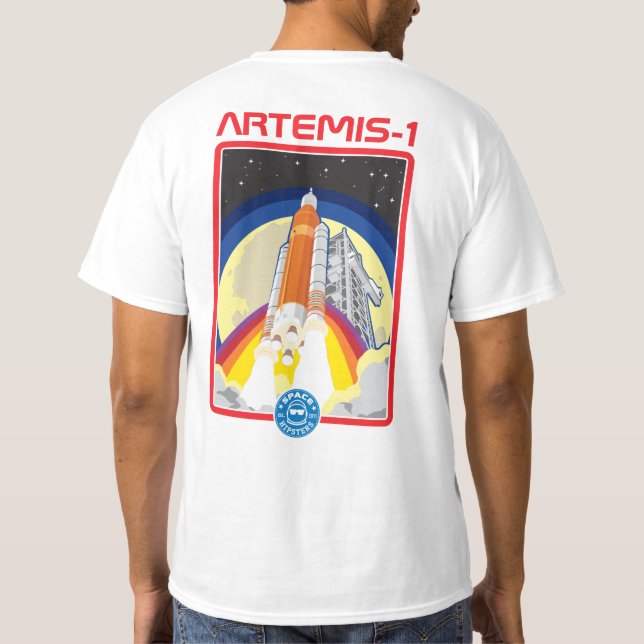 T-shirt de lancement Space Hipsters® Artemis-1 - B (Dos)
