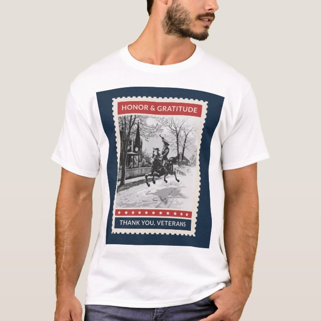 T-shirt de l'ancien combattant Paul Revere (Devant)