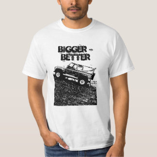 T-shirt de Land Rover, plus grand et meilleur