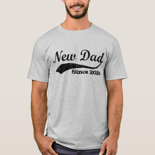 T-shirt de l'année personnalisée Nouveau papa (Devant)