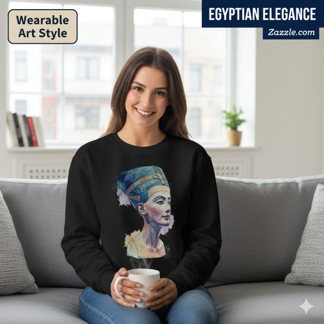 T-shirt de l'aquarelle Queen Nefertiti - Art égypt (Créateur téléchargé)