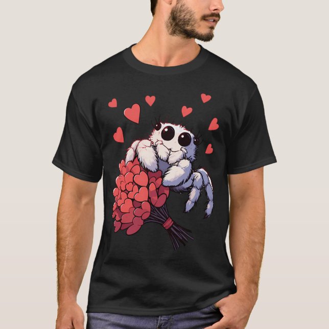 T-Shirt de l'araignée de Saint-Valentin (Devant)