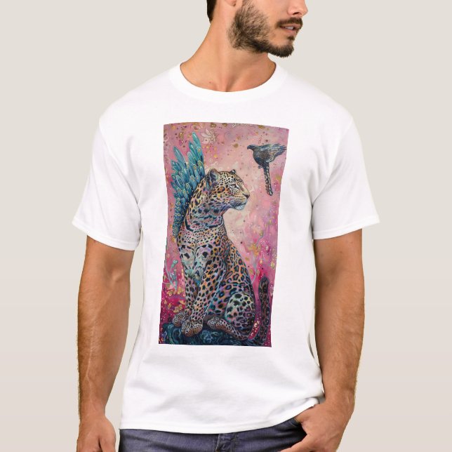 T-shirt de l'Art de la Faune de Léopard Majestueux (Devant)