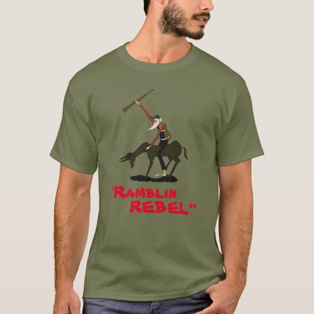 T-shirt de l'art rebelle de Ramblin (Devant)