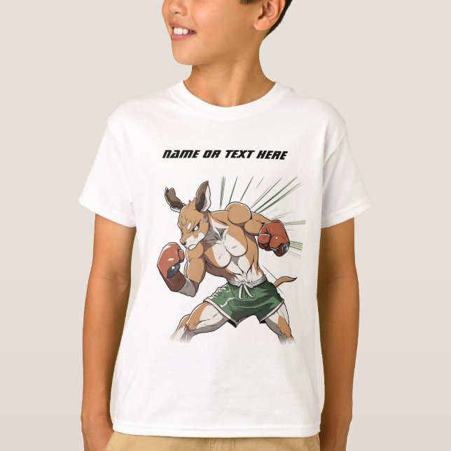 T-shirt de l'artiste Kangaroo Boxer pour enfants (Devant)