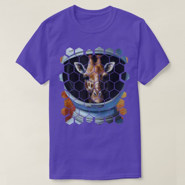 T-shirt de l'astronaute Giraffe (Design devant)