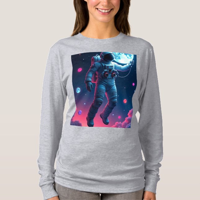 T-shirt de l'astronaute Moon | Sous-vêtements surr (Devant)