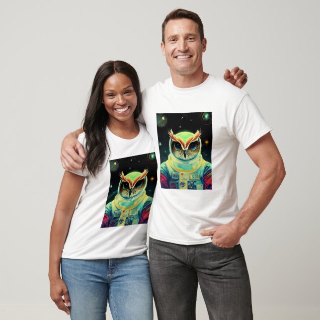 T-shirt de l'astronaute Owl Spaceman Galaxy (Unisexe)