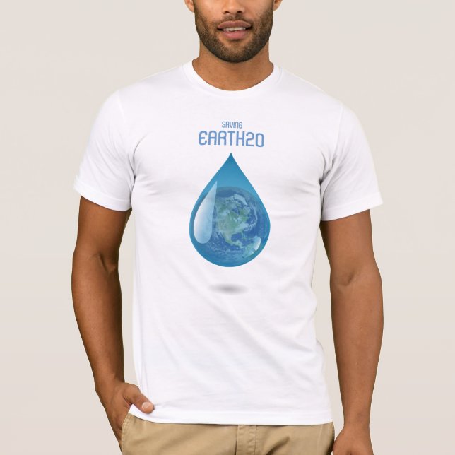 T-shirt de l'eau de la terre d'économie (Devant)