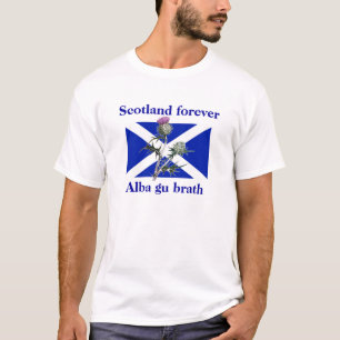 T-shirt De l'Ecosse pièce en t alba de drapeau de chardon