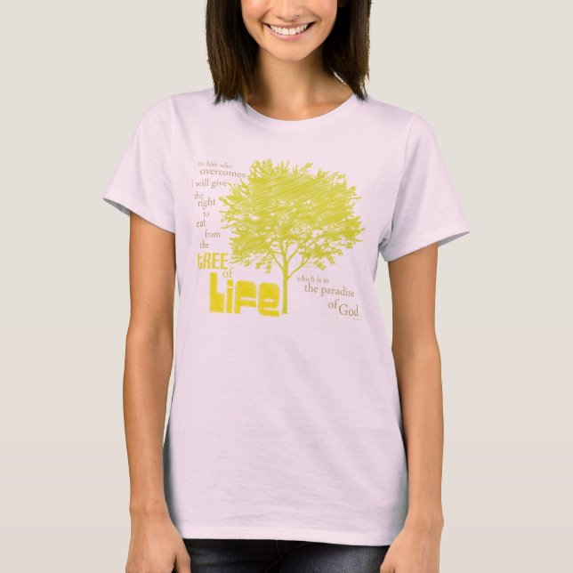 T-shirt de l'Ecriture Chrétienne Organique Arbre d (Devant)