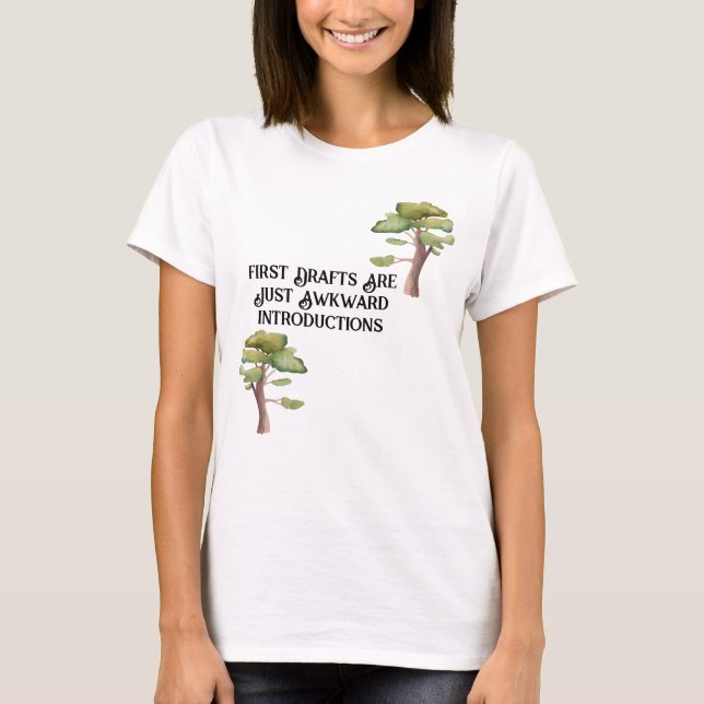 T-shirt de l'écrivaine pour femmes - premiers ébau (Devant)