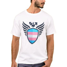 T-shirt de l'écu du drapeau trans